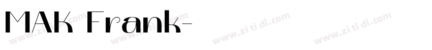 MAK Frank字体转换